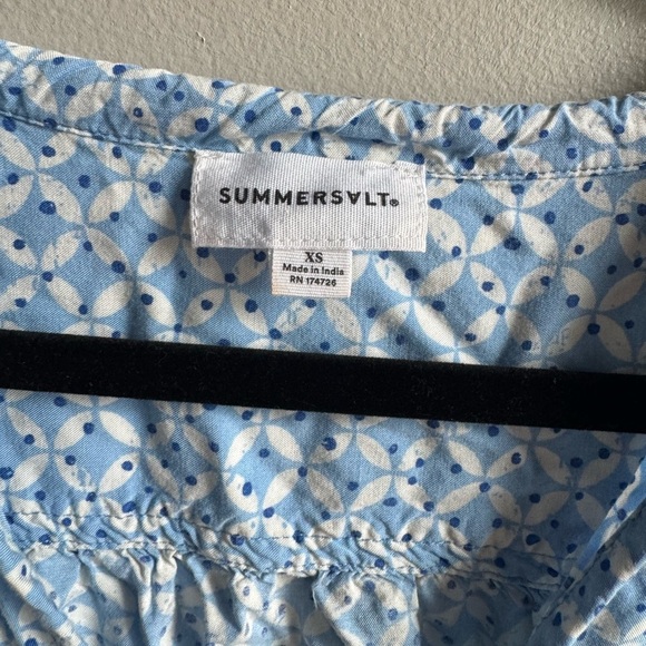 Summersalt Easy Breezy Eco Voile Tunic Dress Cover Up in Summer Mosaic XS - Picture 5 of 7